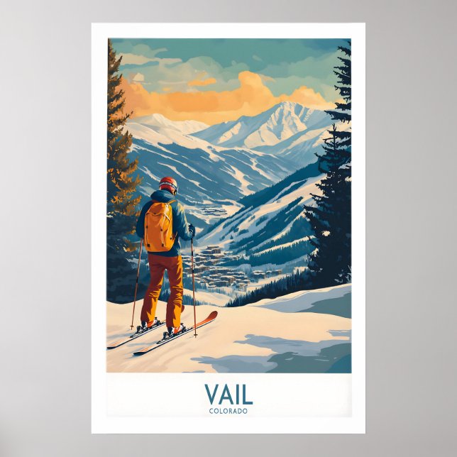 Vail Väggkonst - Colorado Skidposter 1 (Framsidan)