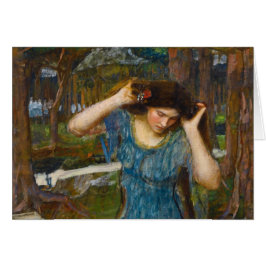 Vain Lamorna Study for Lamia by Waterhouse Hälsningskort