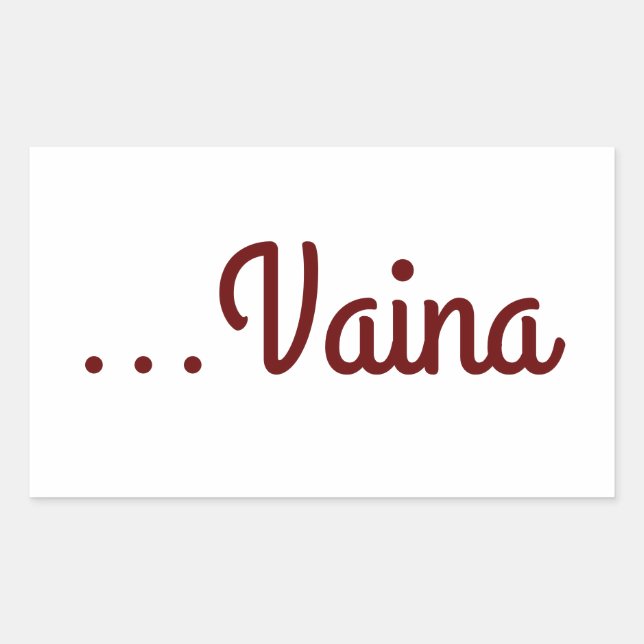 Vaina Rektangulärt Klistermärke (Framsida)