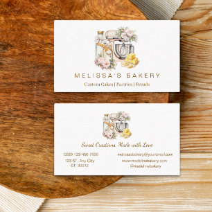 Vainilla Blommigt Bakery Mixer Cooking-ingrediense Visitkort