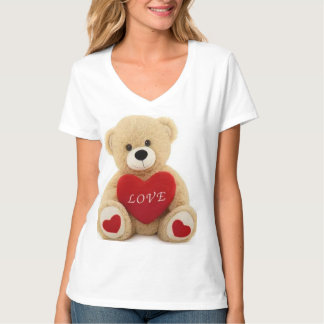 Vaishno Soft Leksak Nalle med Red Heart - Lova T Shirt