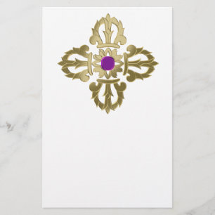 Vajra golden buddhist symbol flygblad