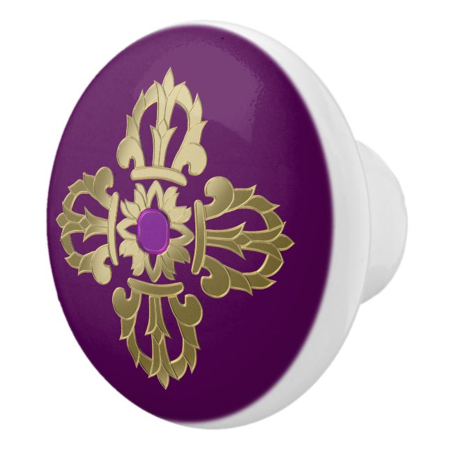 Vajra golden buddhist symbol knopp (Höger)