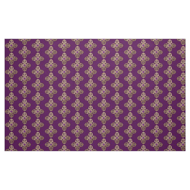 Vajra golden buddhist symbol tyg (Fat Quarter)