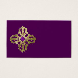 Vajra golden buddhist symbol visitkort