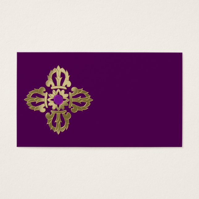 Vajra golden buddhist symbol visitkort (Framsidan)