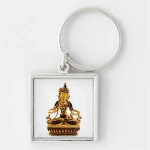 Vajrasattva Fyrkantig Silverfärgad Nyckelring