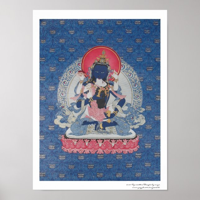 Vajrasattva och Consort Poster (Framsidan)