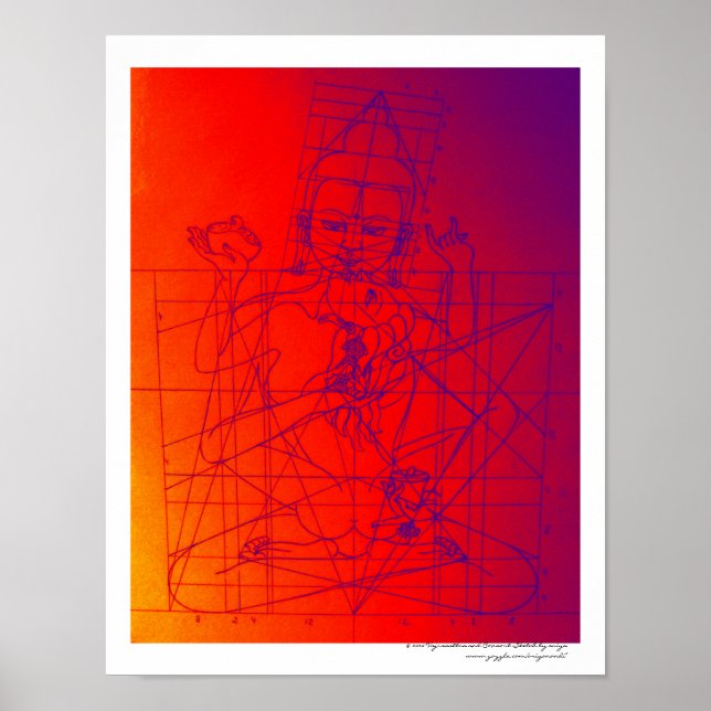 Vajrasattva och Consort Sketch Poster (Framsidan)