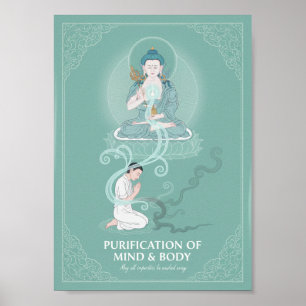 Vajrasattva-rening Tibetansk buddhistisk konst Poster