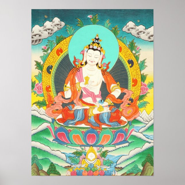 Vajrasattva Thangka Poster (Framsidan)
