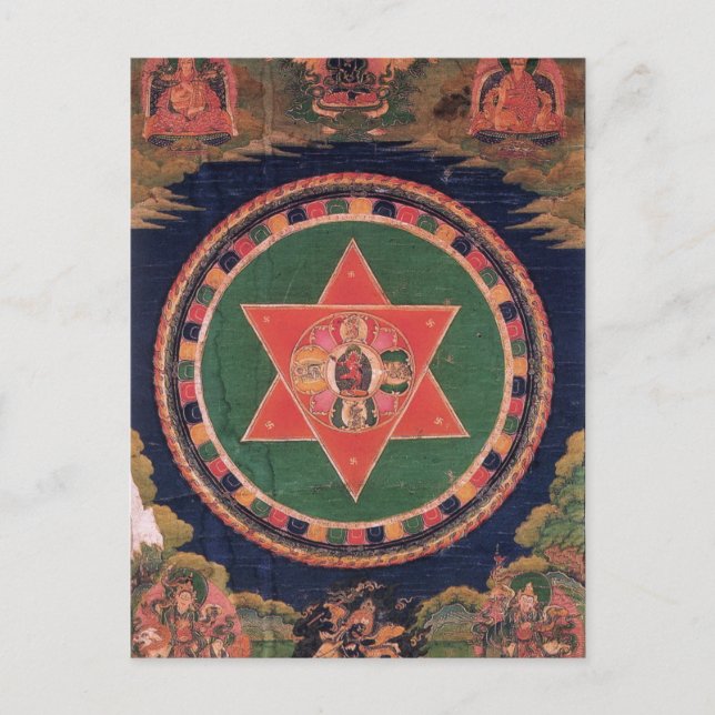 Vajravarahi Vajrayogini Tibetansk buddhist Mandala Vykort (Framsida)