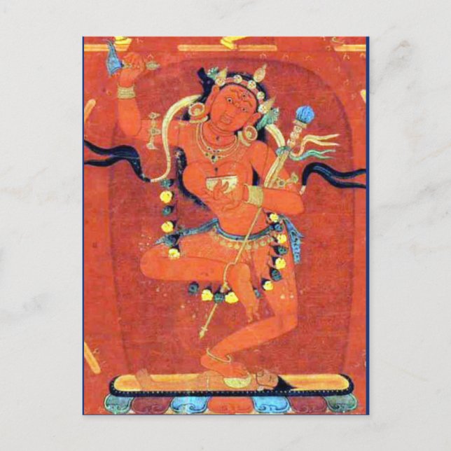 Vajravarahi Vajrayogini tibetansk buddhistisk gudo Vykort (Framsida)
