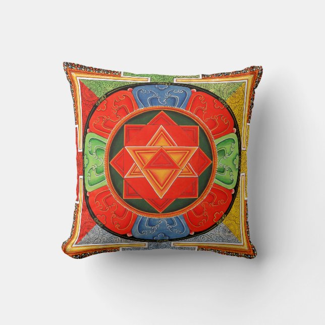 Vajrayogini Mandala Yoga Pillow Kudde (Framsida)