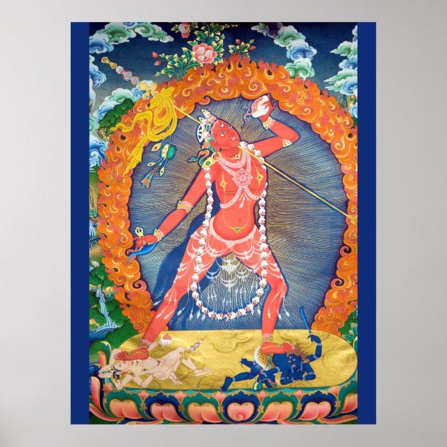 Vajrayogini tibetansk buddhistisk gudinna poster (Framsidan)