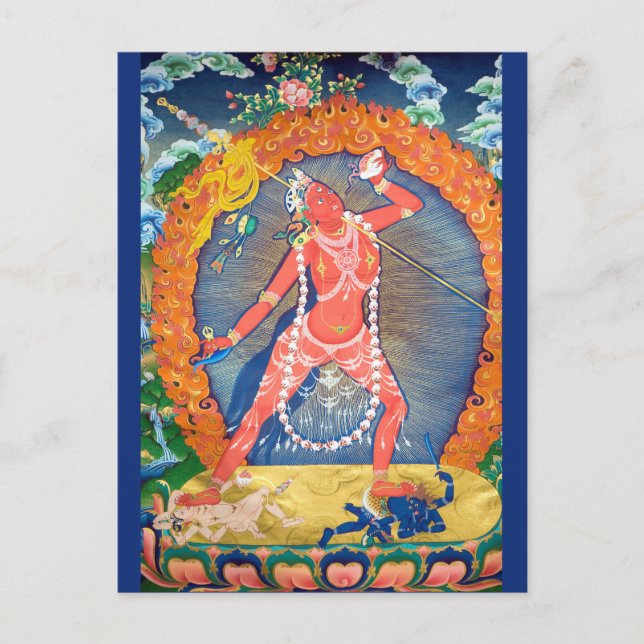 Vajrayogini tibetansk buddhistisk gudinna vykort (Framsida)