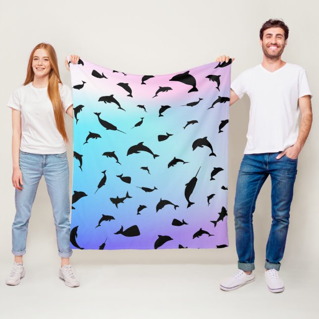 Vajval för skuggfisk på övertoningshavet fleecefilt (På plats)