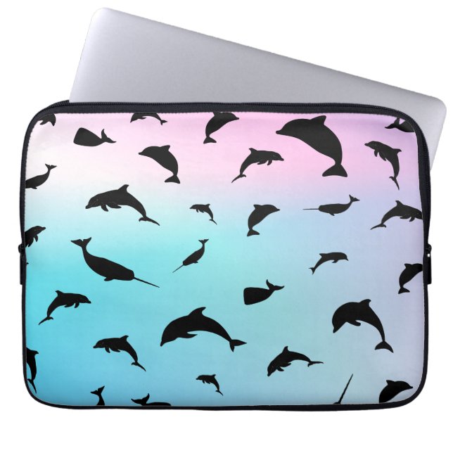 Vajval för skuggfisk på övertoningshavet laptop fodral (Framsidan)