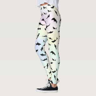 Vajval med skuggfisk på gradient Regbow Leggings