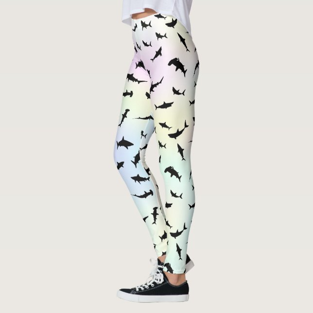 Vajval med skuggfisk på gradient Regbow Leggings (Vänster)