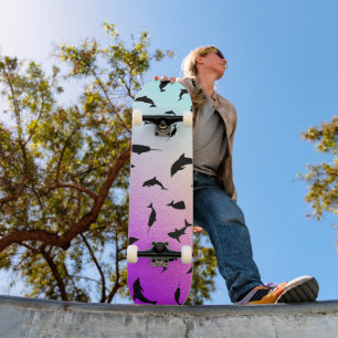 Vajval på övertoningsgalaxen mini skateboard bräda 18,5 cm
