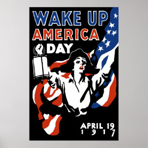 Vak upp den Amerika dagen -- WWI Poster