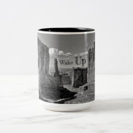Vak upp kaffe Två-Tonad mugg