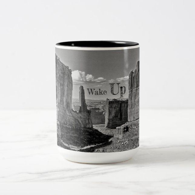 Vak upp kaffe Två-Tonad mugg (Center)