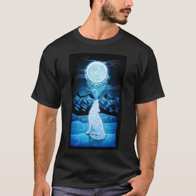 Vaka den vita Vargen T Shirt (Framsida)