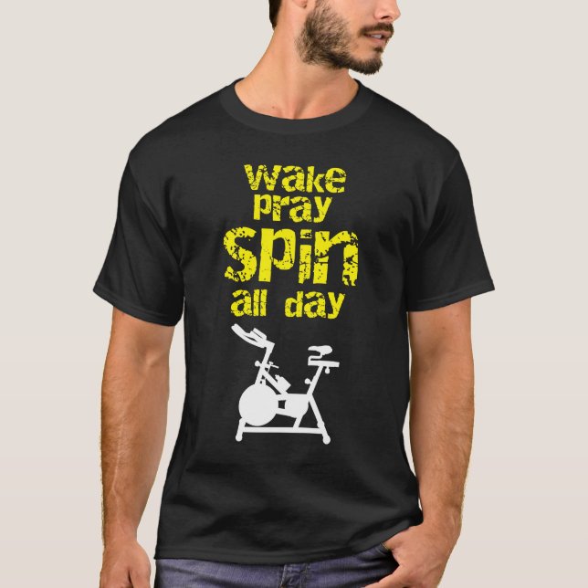 Vake Pray-centrifugera hela dagsstatiska bike-cent T Shirt (Framsida)