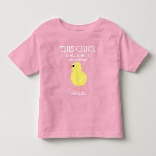 Vaken allergi för påskchickpersonlig tee shirt