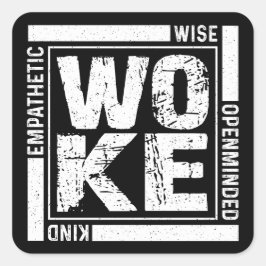 Vaken Fyrkantigt Klistermärke