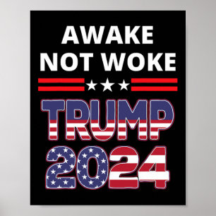 Vaken Inte Vaken Trump Val Republikansk Rädda Amer Poster