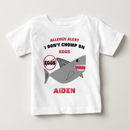 Vaken personlig för hajäggallergi t-shirt