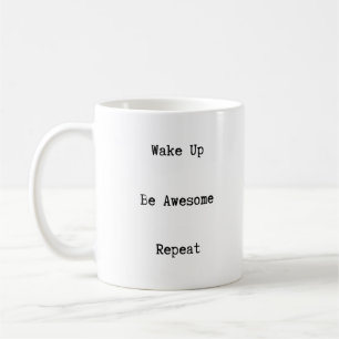 Vaket är upp den enorma repetitionmuggen kaffemugg