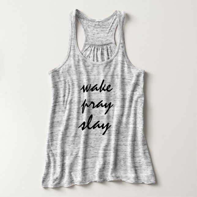 Vaket ber dräpar tanktop linne med racerback  (Design framsida)