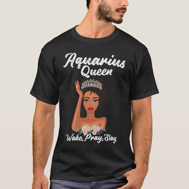 Vaket för Aquariusdrottningskjortan ber dräpar T Shirt (Framsida)