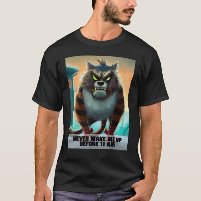 Vakna aldrig upp ur grumpy smilodon t shirt (Framsida)