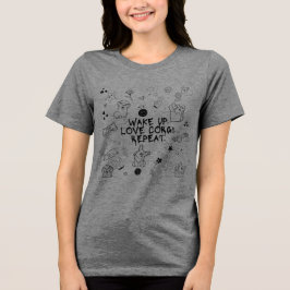 'Vakna. Älska Corgi. Upprepa.' Lekfulla Klotter T Shirt