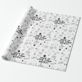 'Vakna. Älskar Corgi. Upprepa.' Lekfulla Klotter Presentpapper