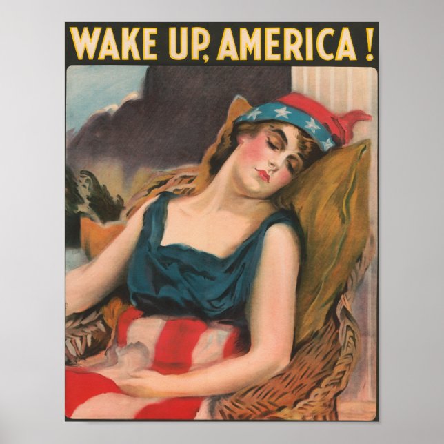 Vakna Amerika! Affisch (Framsidan)