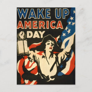 Vakna Amerika! Helgdag vykort