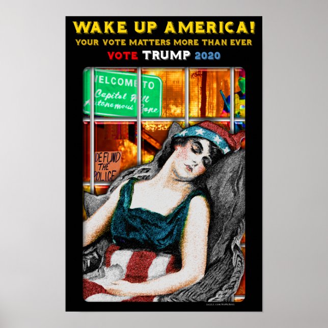 Vakna Amerikanska trumpen 2020 Poster (Framsidan)