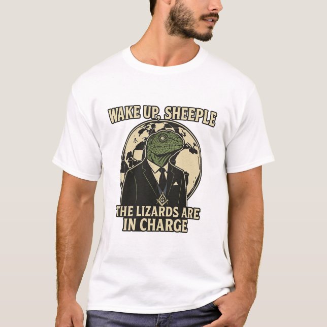 Vakna fårskockar ödledömdon parodi t shirt (Framsida)