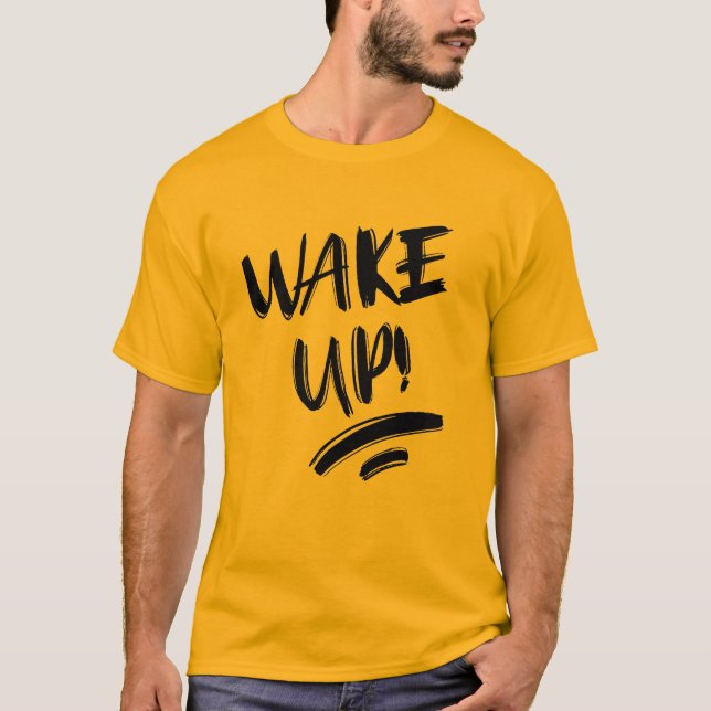 Vakna! Fin designtext T Shirt (Framsida)