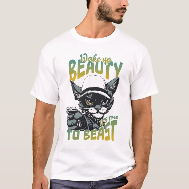 Vakna, för det är dags för Beast T Shirt (Framsida)