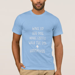 Vakna, Hug Hund.. Lycka Coola blått T-shirt