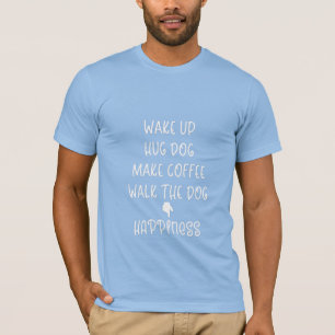 Vakna, Hug Hund.. Lycka Coola blått T-shirt