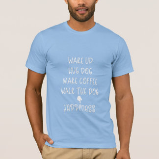 Vakna, Hug Hund.. Lycka Coola blått T-shirt