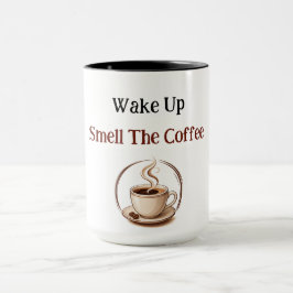 Vakna, lukta kaffet Roligt kaffelöfte Mugg